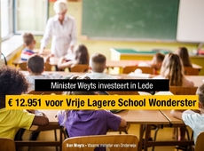 Minister Weyts investeert 12.951 euro in Vrije Lagere School Wonderster in Lede
